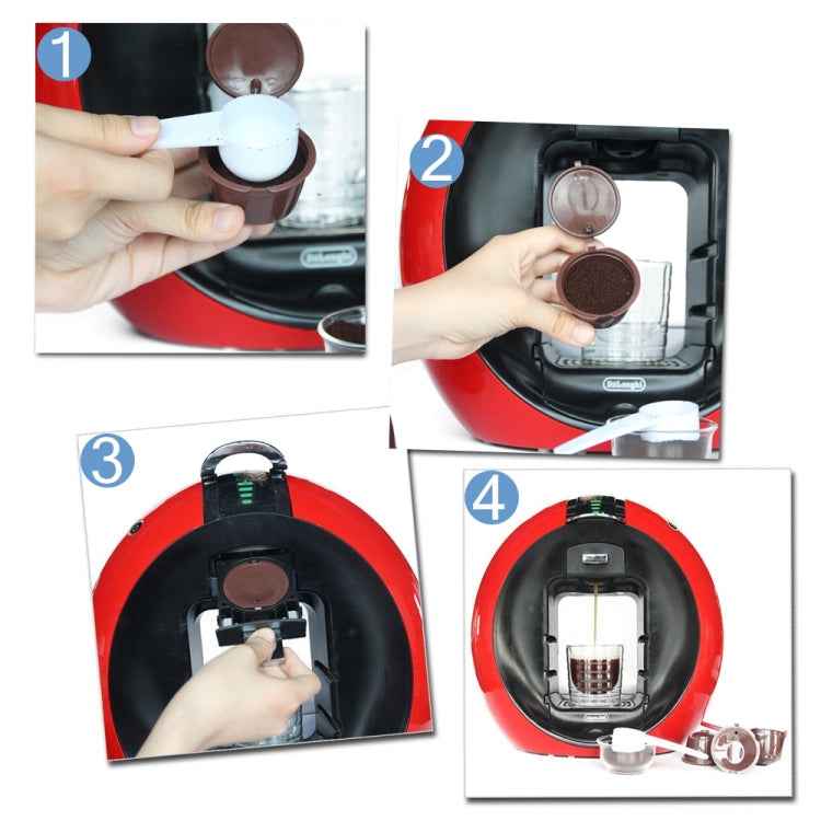 3pcs / Set Eco-friendly Reusable Coffee Capsule Set Food Grade Plastic PP Coffee Filter Baskets Soft Capsules