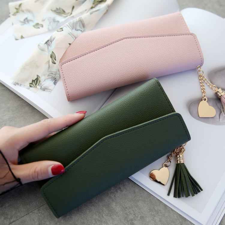 Simple Zipper Purses Long Section Clutch Wallet Soft PU Leather Money Bag