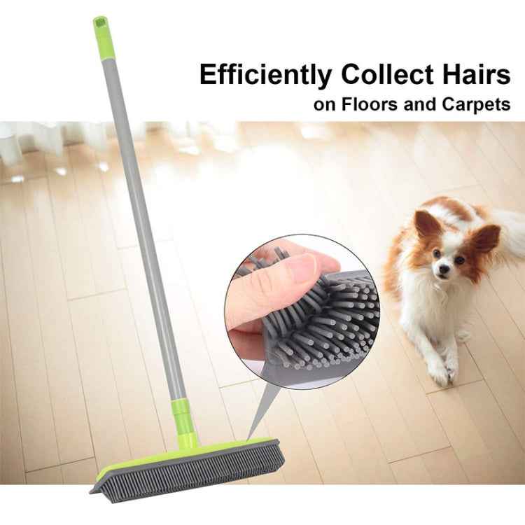 Pet Carpet Hair Removal Broom Scraping Dust-free Hand-washing Mop Rubber Floor Brush, Blue, Green, Red, Yellow, Grass Green