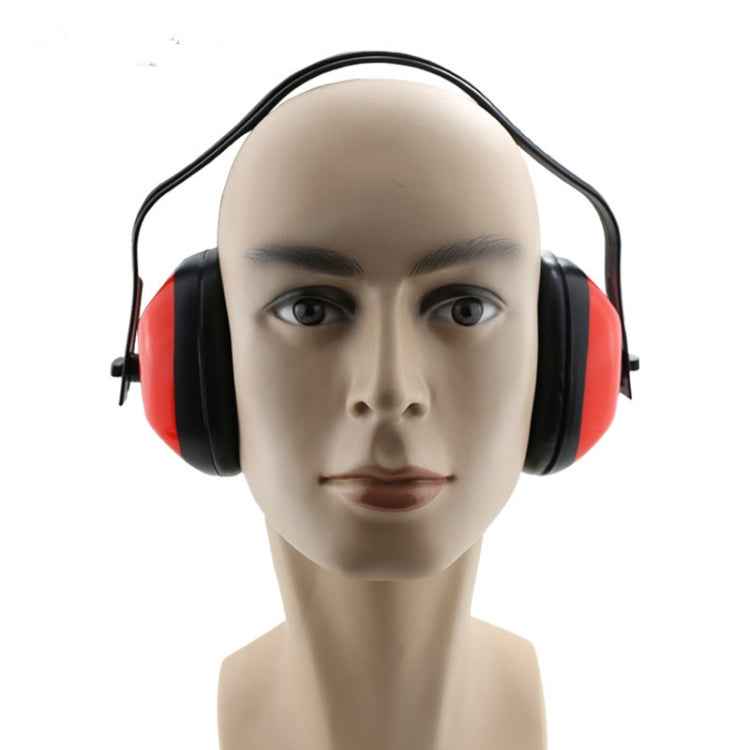 Anti-Noise Safety Work Sleep Hearing Protection Headphones Protective Earmuffs, Red
