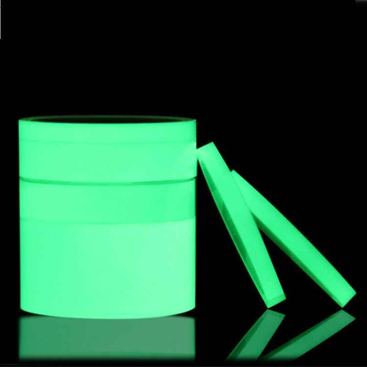 Reflective Glow Tape Self-adhesive Sticker Removable Luminous Tape Fluorescent Glowing Dark Striking Warning Tape, 2cm  x 3m