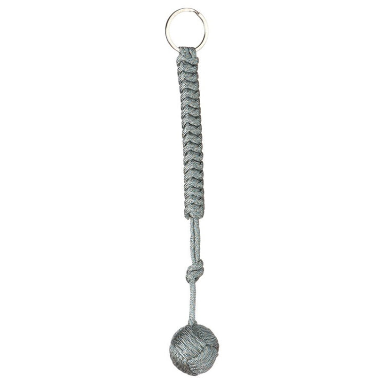 Outdoor Security Protection Black Monkey Fist Steel Ball Bearing Self Defense Lanyard Survival Key Chain