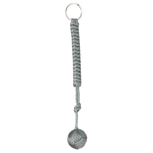 Outdoor Security Protection Black Monkey Fist Steel Ball Bearing Self Defense Lanyard Survival Key Chain