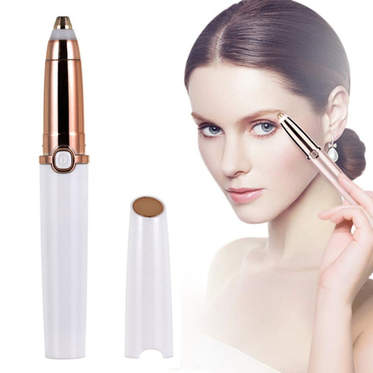 Push Button Electric Eyebrow Trimmer Automatic Hair Removal Device, Push Button Pearl Whit, Push Button Rose Gold