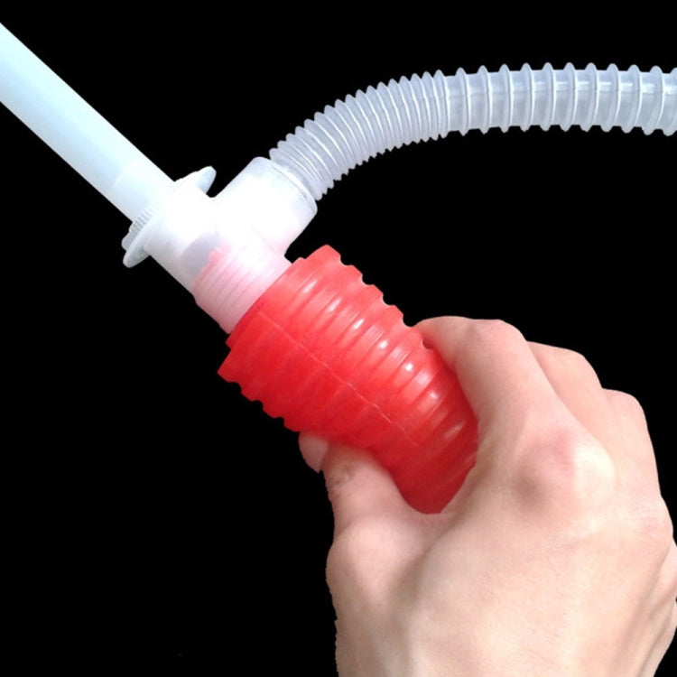 Creative Hand Manual Gas Oil Water Liquid Transfer Pump Siphon Hose for Car Motorcyle Truck Car Liquid Pump, Red