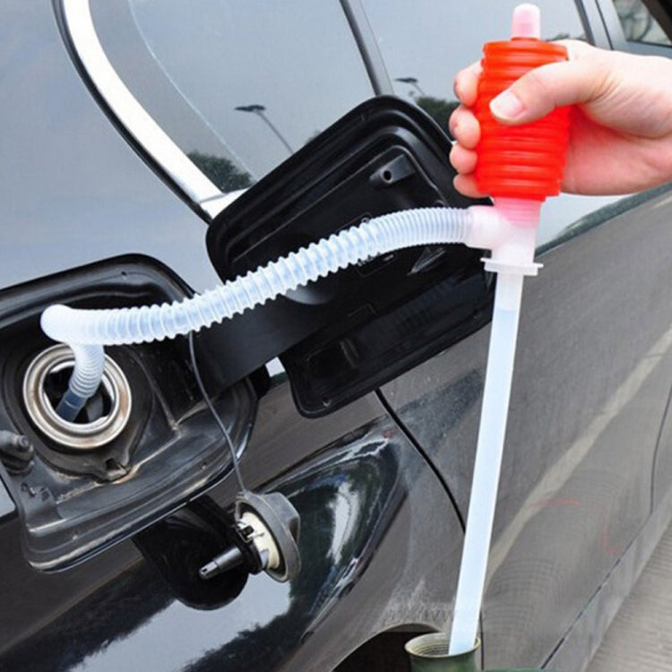 Creative Hand Manual Gas Oil Water Liquid Transfer Pump Siphon Hose for Car Motorcyle Truck Car Liquid Pump, Red