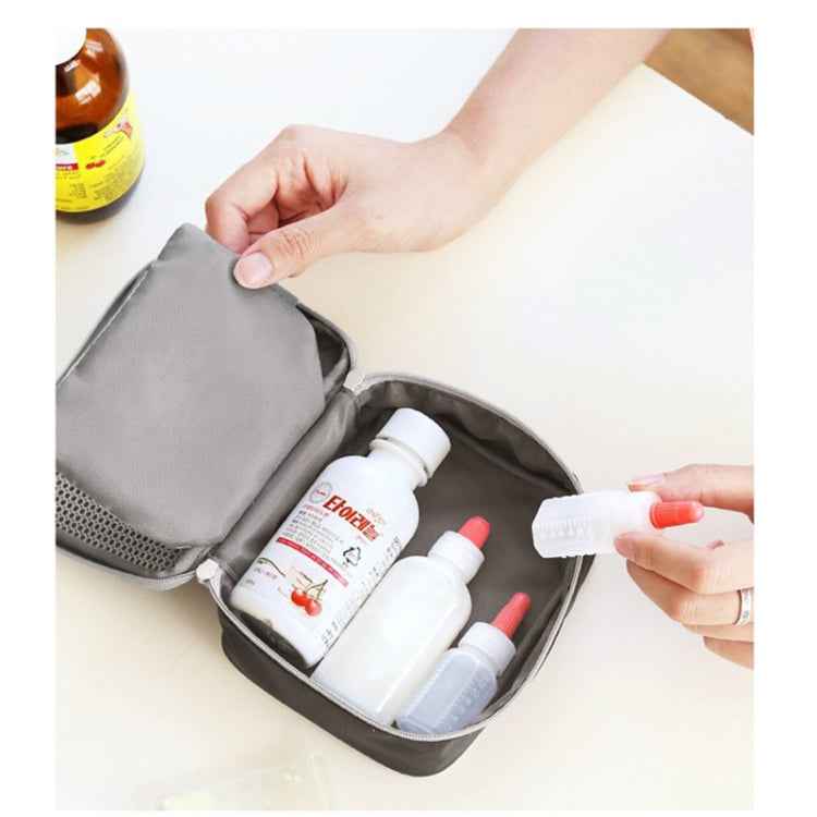 Cute Heart Mini Medicine Bag First Aid Medical Emergency Kits Organizer Outdoor Household Pill Bag, Size: 13x10x4cm, 13x10x4cm(Grey), 13x10x4cm (Pink)