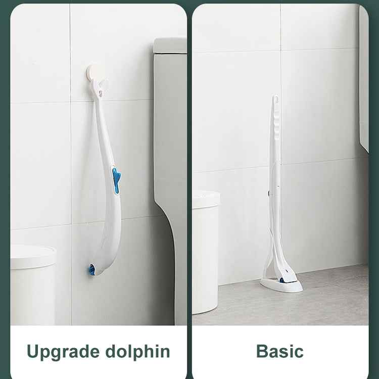 Disposable Toilet Brush Household Toilet Brush with Detergent, Splicing, Dolphin, Replacement Core
