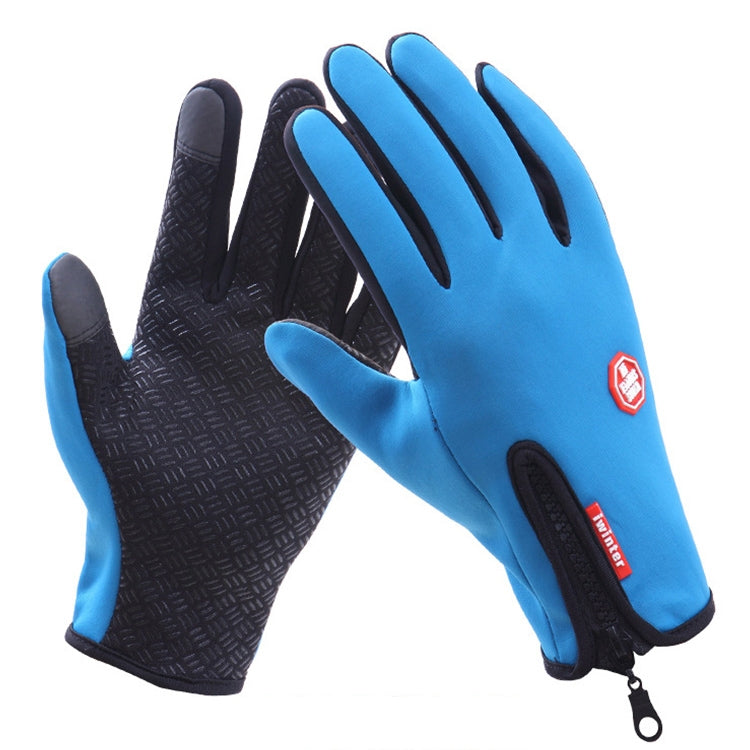 Cycling Gloves Full Finger Neoprene PU Breathable Leather Warm Winter Outdoor Sports Gloves, L, XL, M