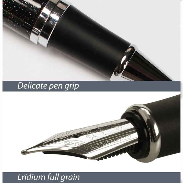 X750 Stationery Stainless Steel Fountain Pen Medium Nib Ink Pens School Oiifice Gift, 0.5mm, 1.1mm