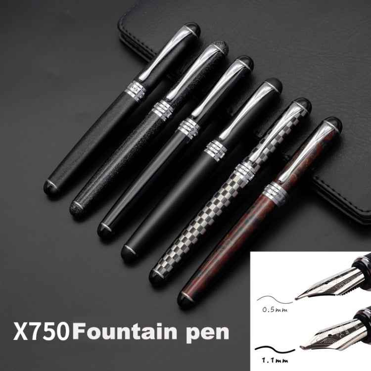 X750 Stationery Stainless Steel Fountain Pen Medium Nib Ink Pens School Oiifice Gift, 0.5mm, 1.1mm