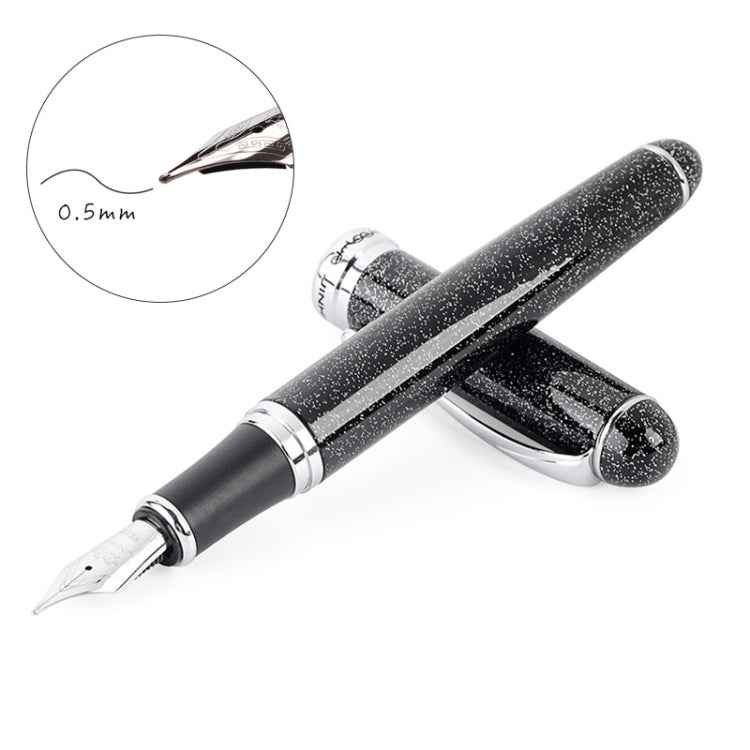 X750 Stationery Stainless Steel Fountain Pen Medium Nib Ink Pens School Oiifice Gift, 0.5mm, 1.1mm