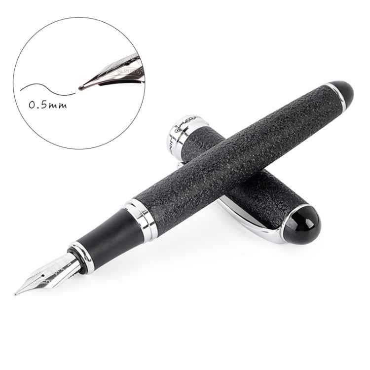 X750 Stationery Stainless Steel Fountain Pen Medium Nib Ink Pens School Oiifice Gift, 0.5mm, 1.1mm