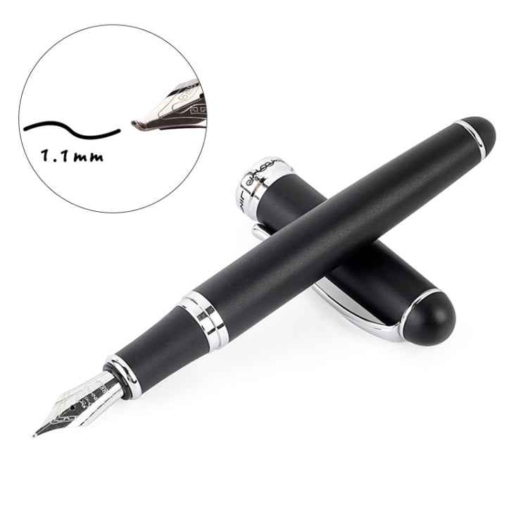 X750 Stationery Stainless Steel Fountain Pen Medium Nib Ink Pens School Oiifice Gift, 0.5mm, 1.1mm