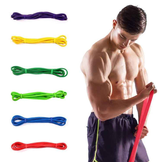 Elastic Natural Latex Resistance Band Yoga Fitness Equipment, Circumference: 2.08m, Random Color Delivery, Latex Band