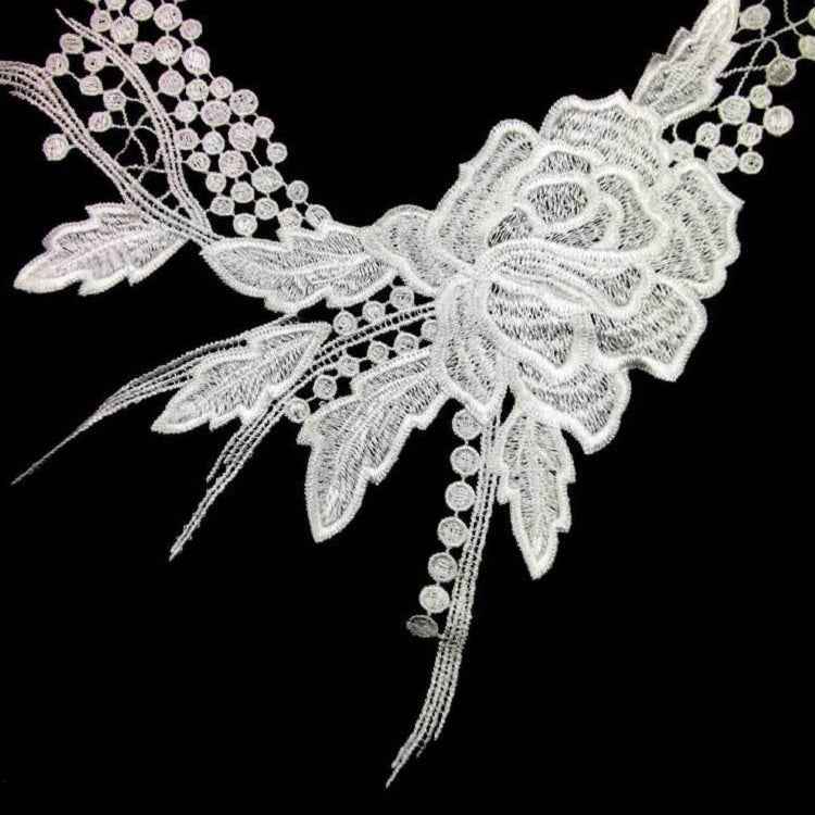 Lace Flower Embroidered Collar Fake Collar Clothing Accessories, Size: 31 x 30cm, Red, Red Wine, Pink, Green, Blue, Sky Blue, Purple, Gray, Beige, Black, Purple Pink, Gold, Gold Brown, Navy, Rose Red, Brown, Apricot, White