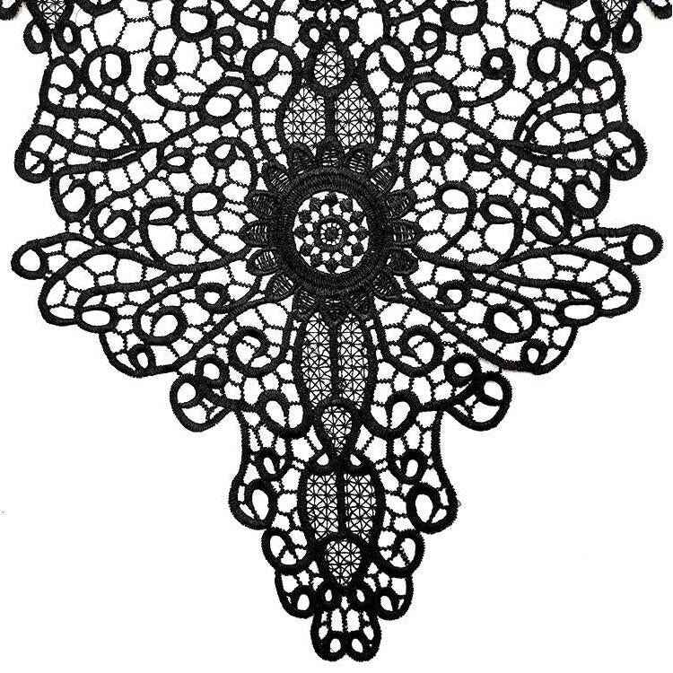 Lace Embroidery Hollow Fake Collar DIY Clothing Accessories, Size: About 55 x 47cm, Red, Beige, Black, Light Brown, White
