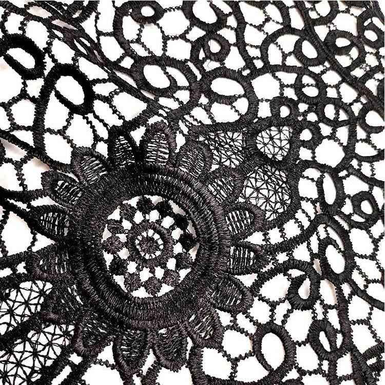 Lace Embroidery Hollow Fake Collar DIY Clothing Accessories, Size: About 55 x 47cm, Red, Beige, Black, Light Brown, White