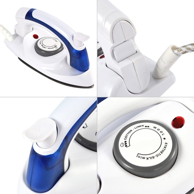 Mini Portable Foldable Electric Steam Iron For Clothes With 3 Gears Teflon Baseplate Handheld Flatiron for Home Travelling, Foldable Electric Steam Iron