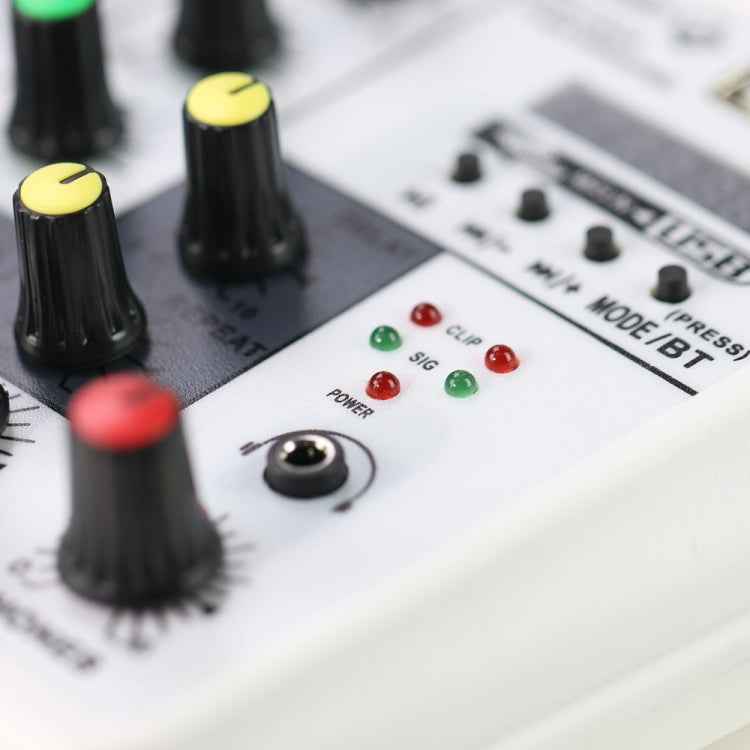 TU04 BT Sound Mixing Console Record 48V Phantom Power Monitor AUX Paths Plus Effects 4 Channels Audio Mixer with USB