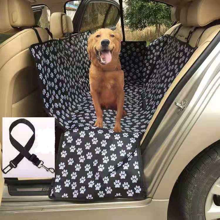 Waterproof Rear Back Pet Dog Car Seat Cover Mats Hammock Protector With Safety Belt, 130x150x38cm
