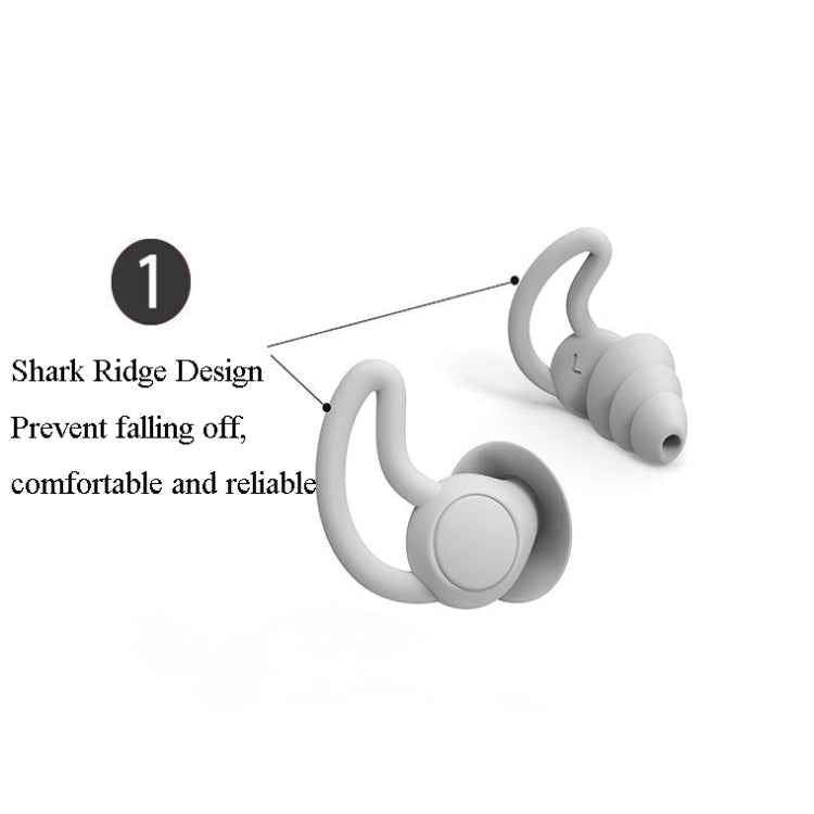 1 Pair Shark Fin Nnti-falling and Noise-reducing Earplugs Anti-Noise Earplugs For Sleeping Dormitory Noise Reduction And Noise Prevention Earplugs