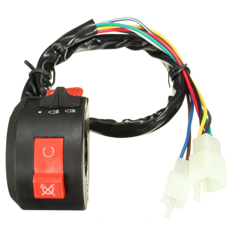 7/8 inch 22mm Handlebar 8-Wires Left Switch Chinese 110cc Motorcycle ATV Quad 3 Functions, Handlebar 8-Wires Left Switch