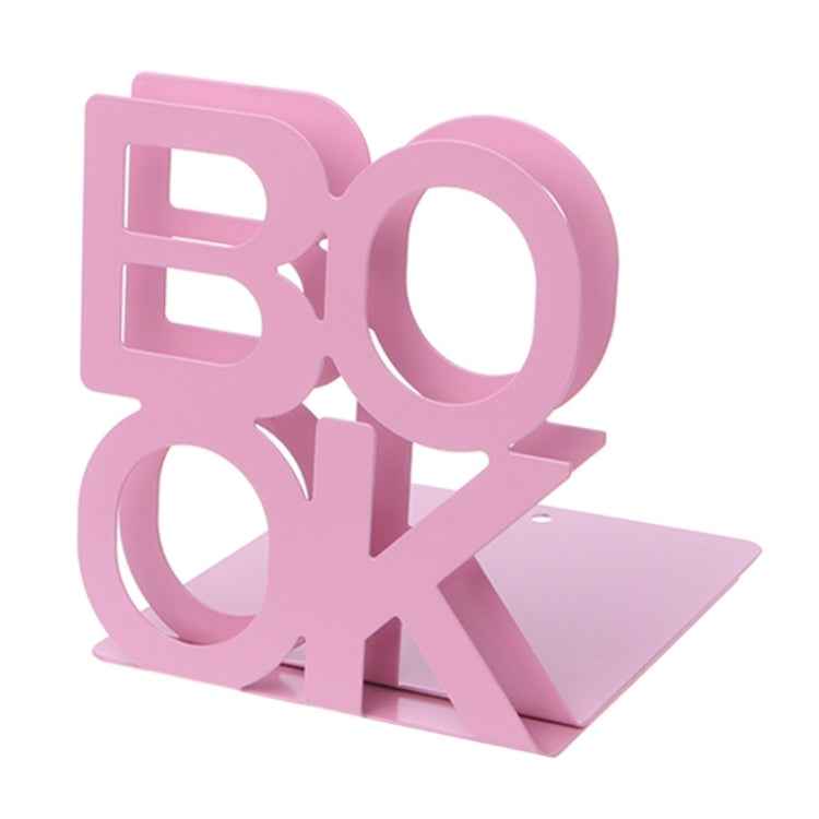 Alphabet Shaped Iron Metal Bookends Support Holder Desk Stands For Books