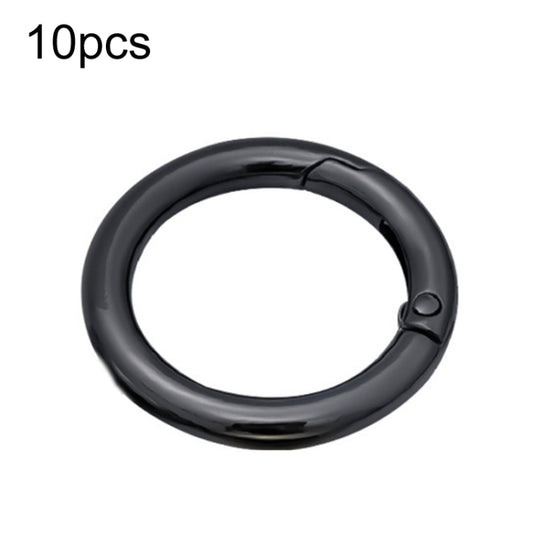 10pcs Zinc Alloy Spring Ring Metal Open Bag Webbing Keychain, Half-inch Black, Half-inch Silver, 2 inch Light Gold, 2 inch Black, 2 inch Silver, Half-inch Light Gold