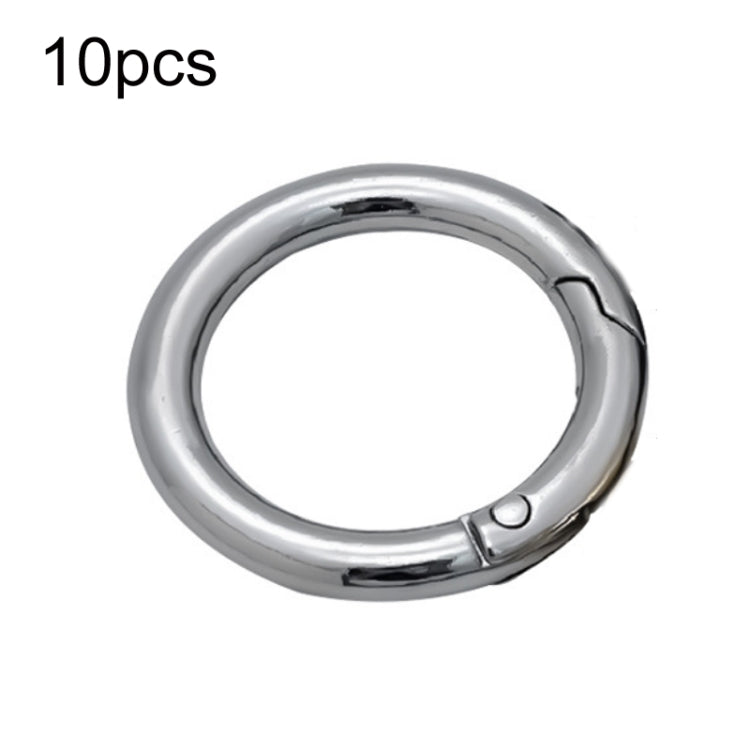 10pcs Zinc Alloy Spring Ring Metal Open Bag Webbing Keychain, Half-inch Silver, 2 inch Light Gold, 2 inch Black, 2 inch Silver, Half-inch Light Gold, Half-inch Black