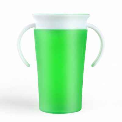 360 Degrees Rotated Baby Learning Drinking Cup With Double Handle Flip