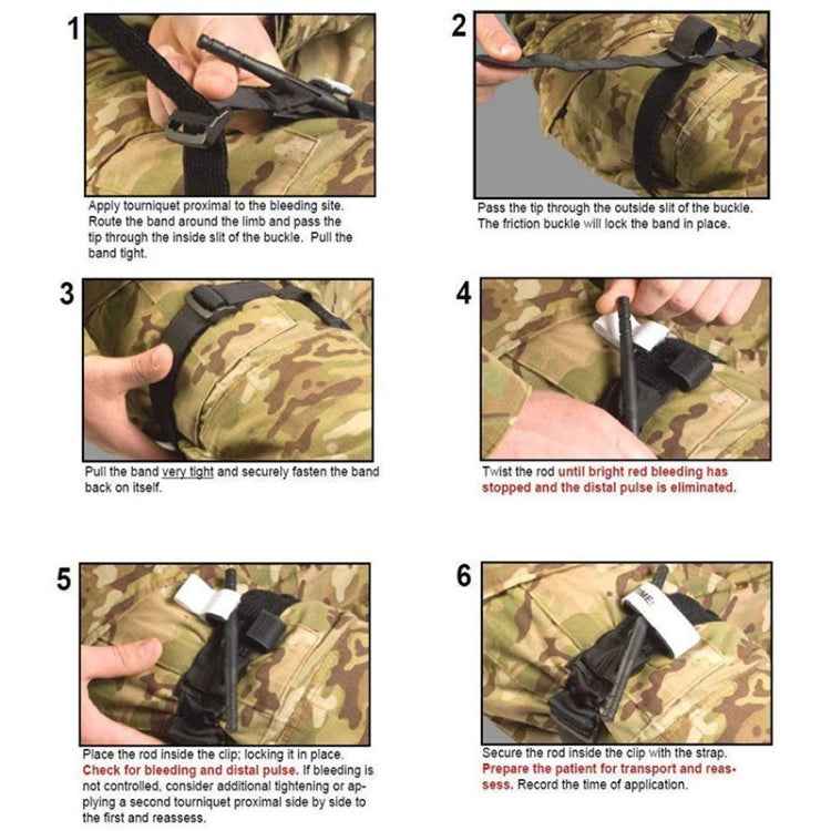 Outdoor Portable One-handed Spinning Emergency Buckle Artery Tourniquet, Artery Tourniquet