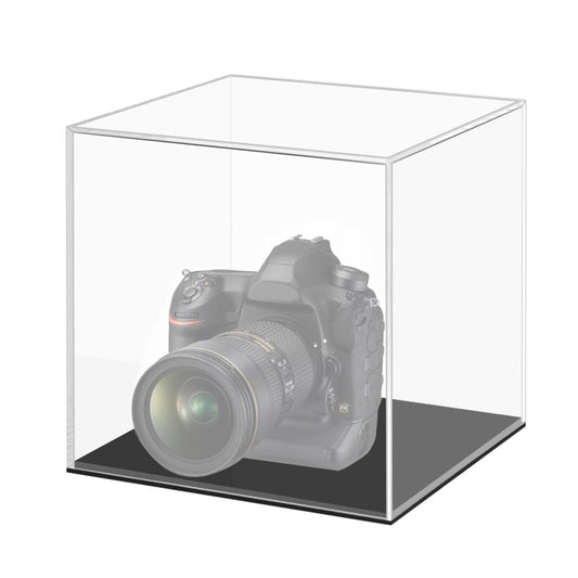 Clear Acrylic Camera Display Cover Plexiglass Display Case Countertop Box, Large 24x24x24cm, Small 10x10x10cm