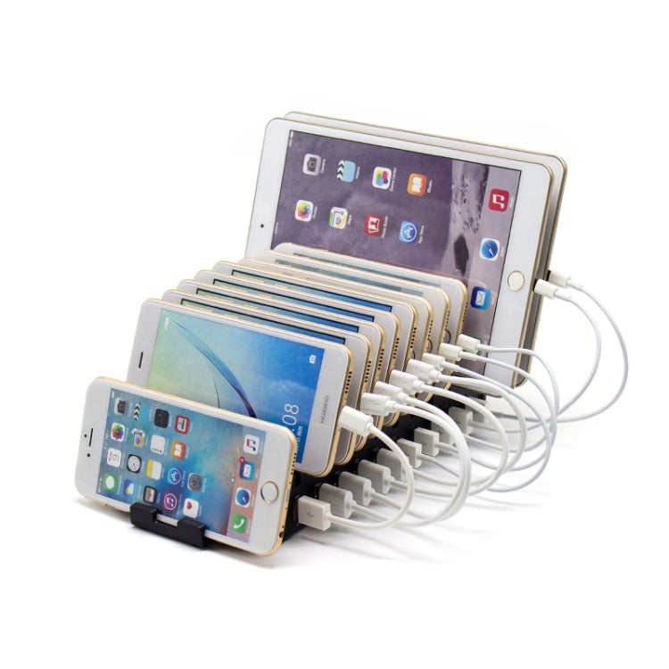 Olmaster AP-1010 Multi-Port USB Mobile Phone Charging Station with Power Supply, 10 Ports