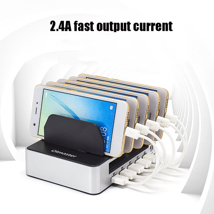 Olmaster AP-1010 Multi-Port USB Mobile Phone Charging Station with Power Supply, 10 Ports