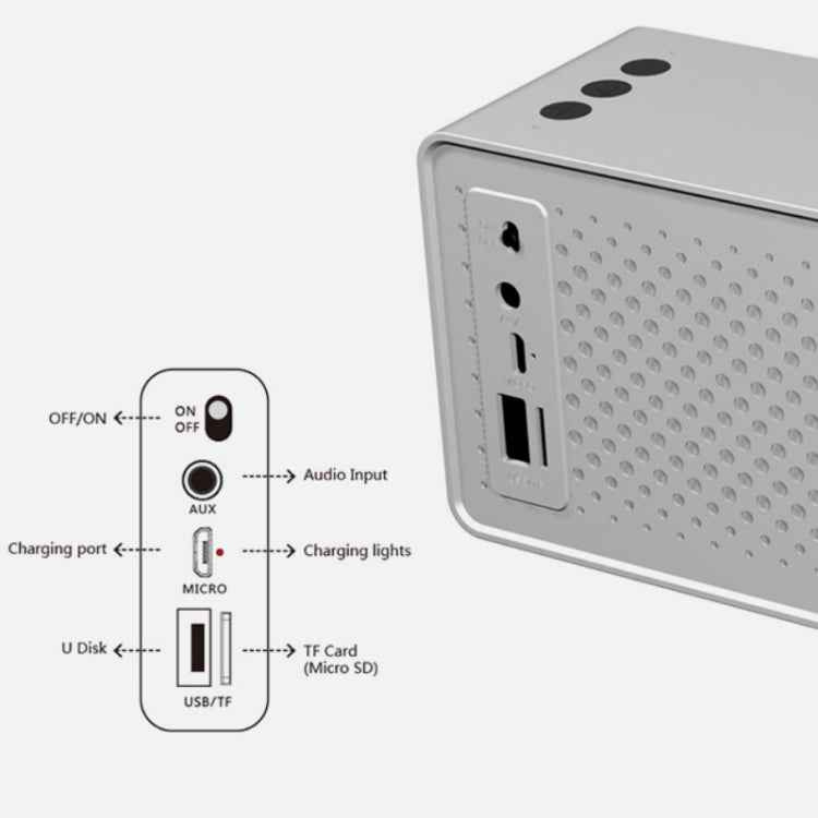 F2 Mini Wireless Computer Card Subwoofer Bluetooth Speaker