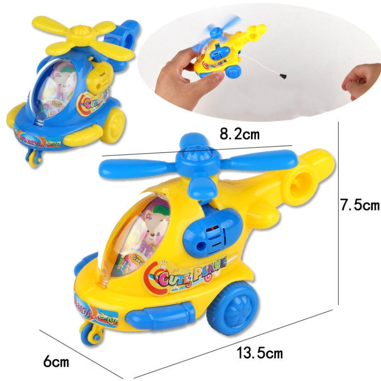 3 PCS Children Handle Plane Q Version Aviation Helicopter Model