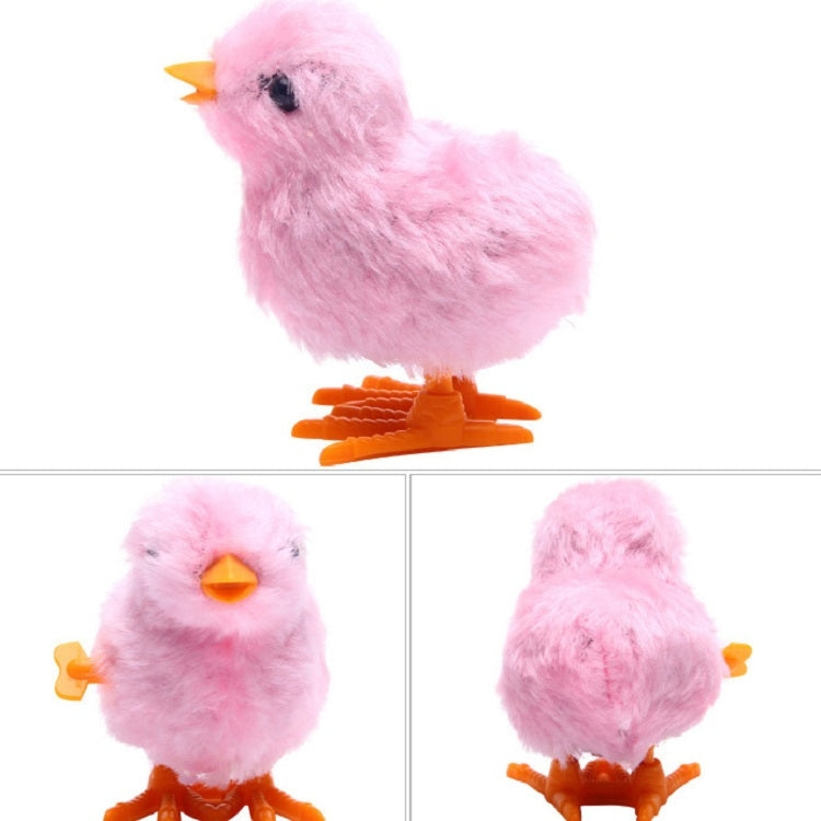 3 PCS Winding Plush Chick Clockwork Jumping Color Chick, Random Color  Delivery, Plush Chick