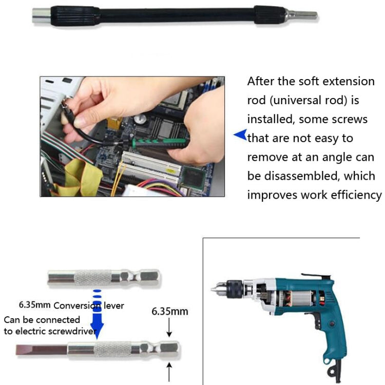 60 in 1 S2 Mobile Phone Notebook Computer Disassembly Tool Repair Phillips Screwdriver, 60 in 1 (Black)