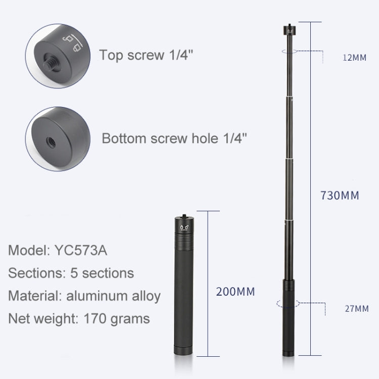 Extension Rod Stabilizer Dedicated Selfie Extension Rod for G5 / SPG / WG2 Gimbal, YC573A, YC573B, YC4120, YC493, YC667C, YC669 With PTZ, Dual-purpose Tie-in