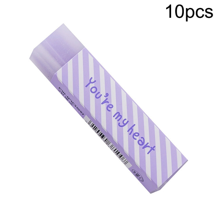 10pcs Long Love Eraser Witing Painting Office & School Supplies, Random Color Delivery, Long Love Eraser