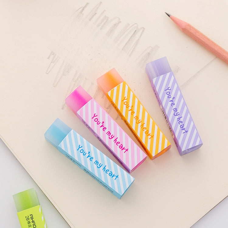 10pcs Long Love Eraser Witing Painting Office & School Supplies, Random Color Delivery, Long Love Eraser