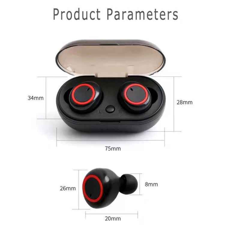 Y50 Sports Outdoor TWS Bluetooth 5.0 Touch Wireless Headphones