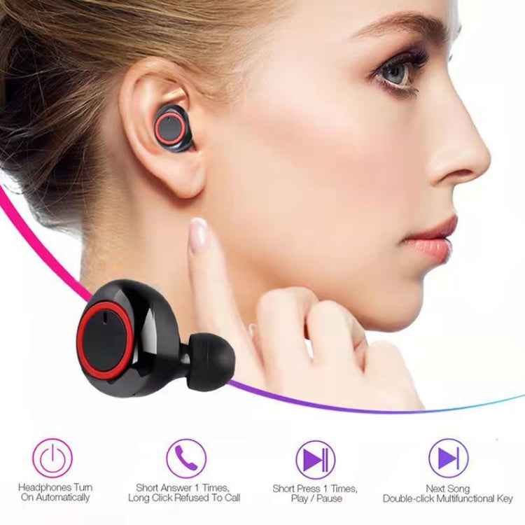 Y50 Sports Outdoor TWS Bluetooth 5.0 Touch Wireless Headphones