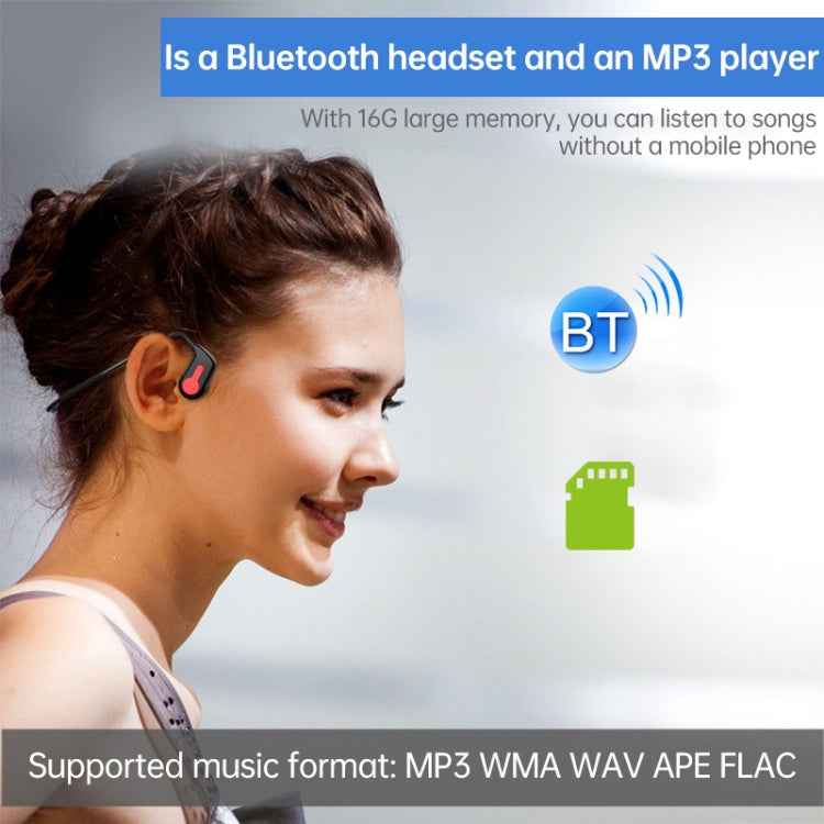 K3 Bone Conduction Bluetooth 5.0 Wireless Headphones Waterproof Headphones