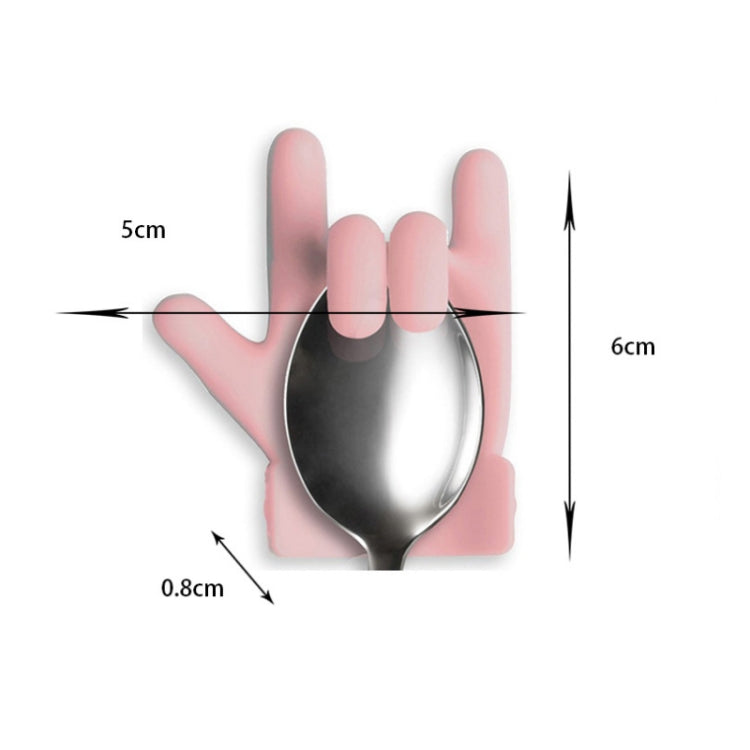 2pcs Little Finger Shape Tea Heroes Teaspoon Holder ，Random Color Delivery