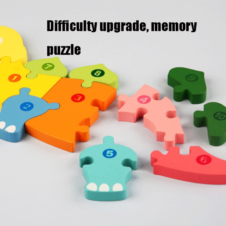 4 PCS / Sets Children Educational Wooden Dinosaur Animal 3D Puzzle Toys, 4 PCS / Sets Dinosaur Puzzle