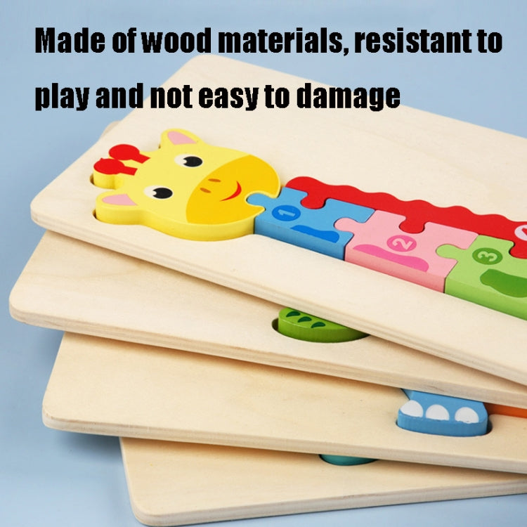 4 PCS / Sets Children Educational Wooden Dinosaur Animal 3D Puzzle Toys, 4 PCS / Sets Dinosaur Puzzle