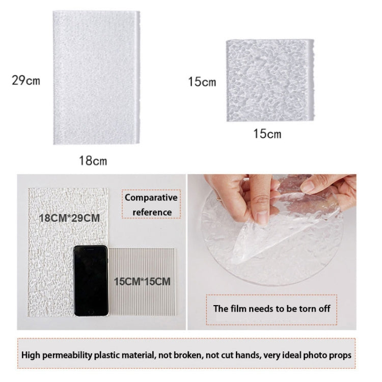 Acrylic Texture Background Board Photo Props Background Decorative Geometric Ornaments, 3 PCS 10 x 10cm, 2 PCS 10 x 15cm, 15 x 15cm, 15 x 20cm, 18 x 29cm