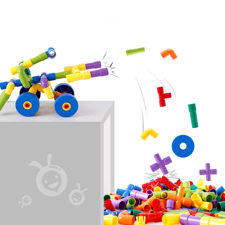 Children Educational Plastic Pipe Building Blocks Assembled Toy 72 PCS / Set